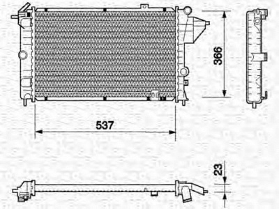 MAGNETI MARELLI 350213682000 -  Радиатор, охлаждение двигателя